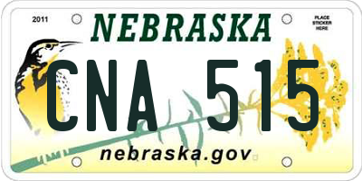 NE license plate CNA515
