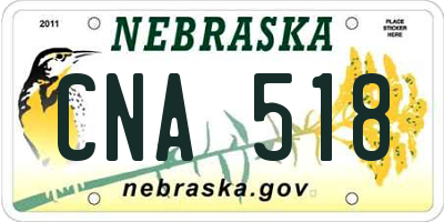 NE license plate CNA518