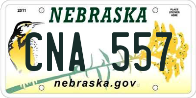 NE license plate CNA557