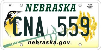 NE license plate CNA559