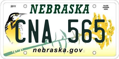 NE license plate CNA565