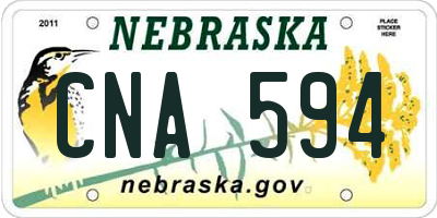 NE license plate CNA594