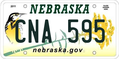 NE license plate CNA595