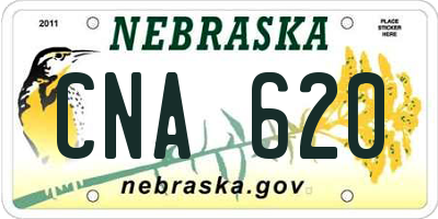 NE license plate CNA620