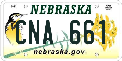 NE license plate CNA661