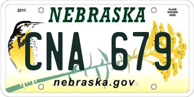 NE license plate CNA679