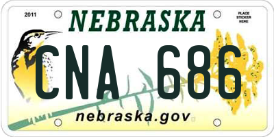 NE license plate CNA686