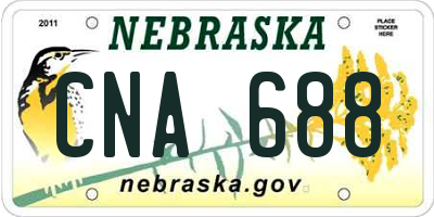 NE license plate CNA688
