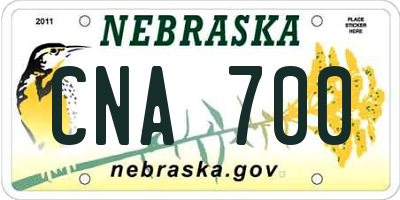 NE license plate CNA700