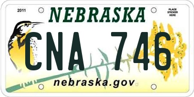 NE license plate CNA746