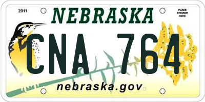 NE license plate CNA764