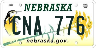 NE license plate CNA776