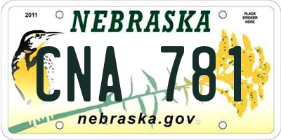 NE license plate CNA781