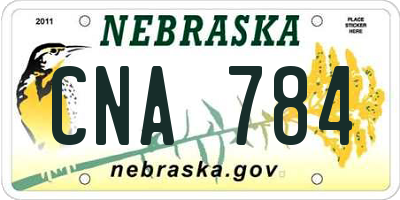 NE license plate CNA784