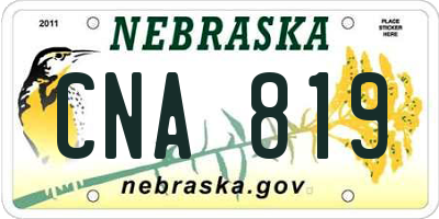 NE license plate CNA819
