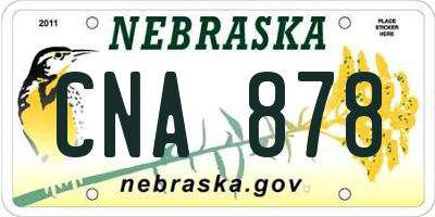NE license plate CNA878