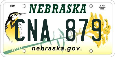 NE license plate CNA879