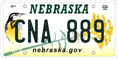 NE license plate CNA889