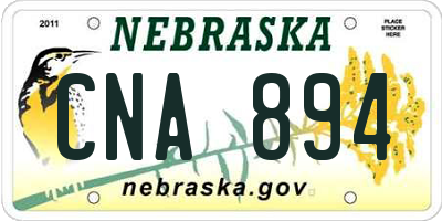 NE license plate CNA894