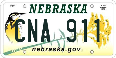NE license plate CNA911