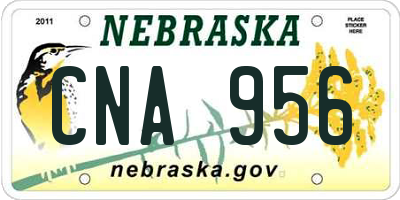 NE license plate CNA956