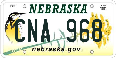 NE license plate CNA968
