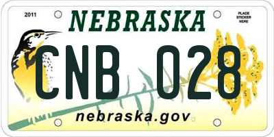 NE license plate CNB028