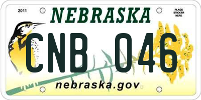 NE license plate CNB046