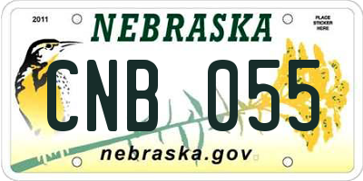 NE license plate CNB055