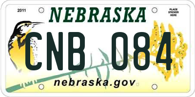 NE license plate CNB084