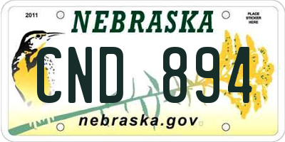 NE license plate CND894