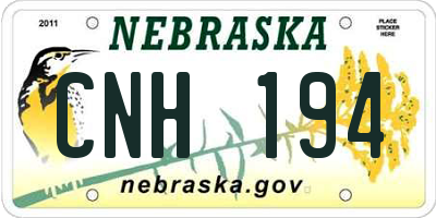 NE license plate CNH194