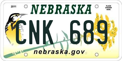 NE license plate CNK689