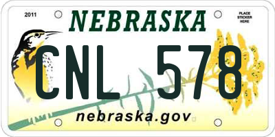 NE license plate CNL578