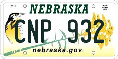 NE license plate CNP932