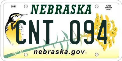 NE license plate CNT094
