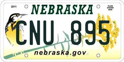 NE license plate CNU895