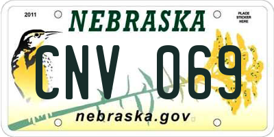 NE license plate CNV069