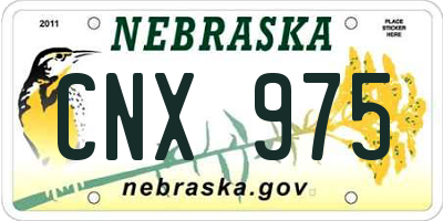NE license plate CNX975