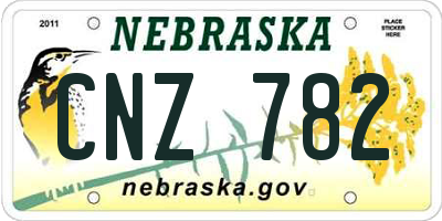 NE license plate CNZ782