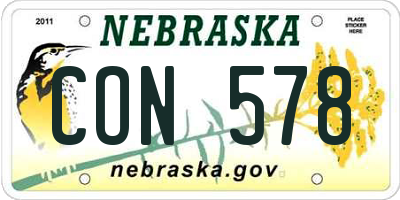 NE license plate CON578