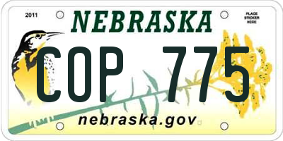 NE license plate COP775