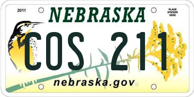 NE license plate COS211