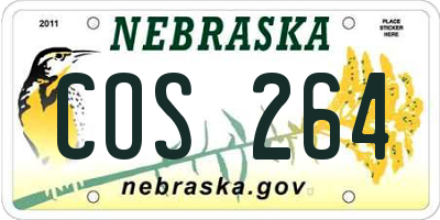 NE license plate COS264