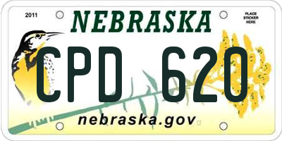 NE license plate CPD620