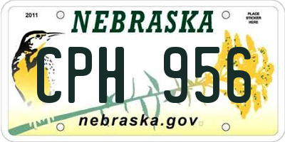 NE license plate CPH956