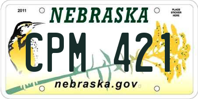 NE license plate CPM421