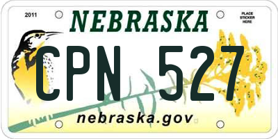 NE license plate CPN527