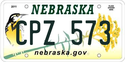 NE license plate CPZ573