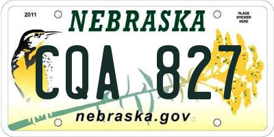NE license plate CQA827